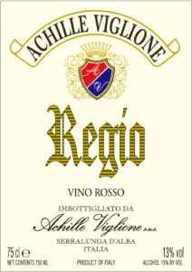 Etichetta vino rosso Regio